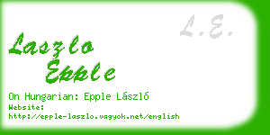laszlo epple business card